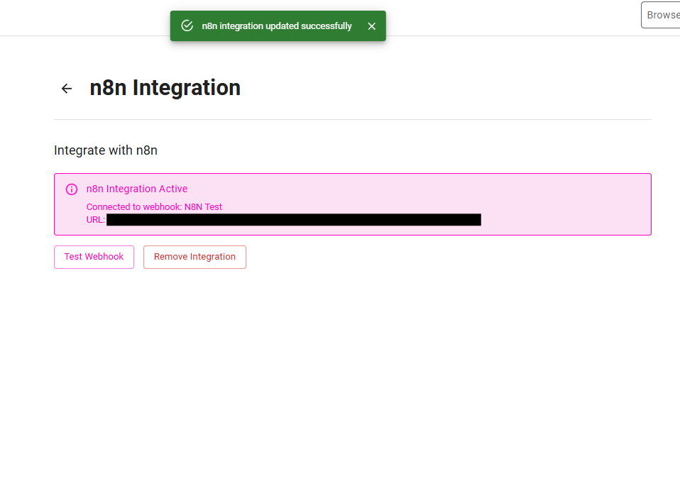 n8n Integration Form